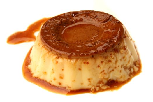 A closeup view of delicious caramel custard.