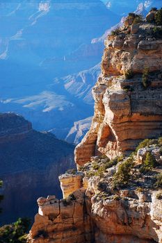 Rocky cliff in Grand Canyon, Arizona, USA