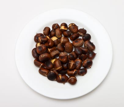 photo of plate with fried chestnuts