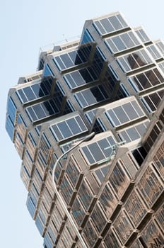Shot of modern buildings, steel and glass, windows