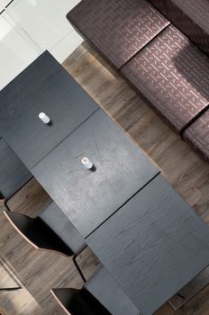 Shot of modern interior, chairs and tables