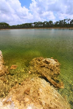 Scenic view of a lake in the Everglades National Park - USA.