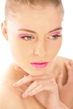 close-up portrait of a beautiful young girl