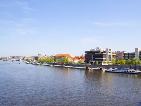 beautiful views of the city in summer. Prague, Czech Republic.