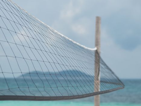 beach volley playground  on a beautiful deserted  island in Asia