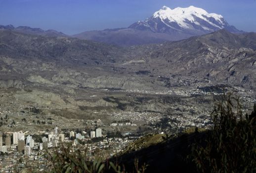 La Paz and Mt.Illimani(21201 ft),Bolivia