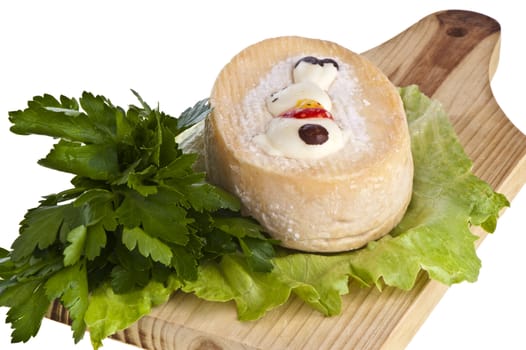 a goat cheese stuffed with truffle cream