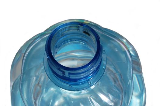 bottle with mineral water isolated on the white background