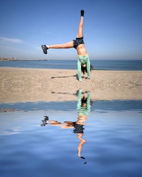 yoga on the coast and beach