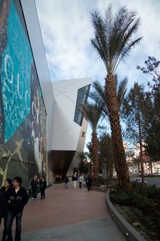 December 30th, 2009 - Las Vegas, Nevada, USA - The facade of the Louis Vuitton Store front in The Crystals Mall.  The facade has become a interactive staple on the strip.
