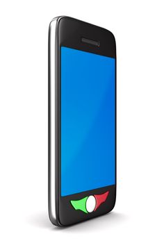 phone on white background. Isolated 3D image