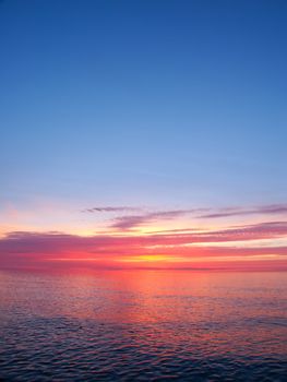 Beautiful colors reflect off Lake Superior in northern Michigan.