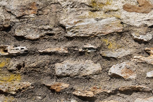 a stone wall. meulière stone from paris 19e century