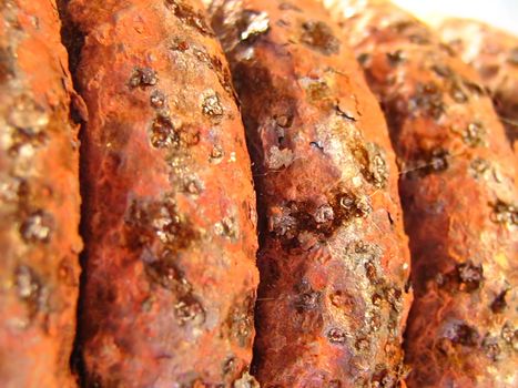 A photograph of rusted spring detailing its texture.