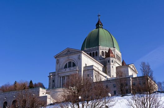 View of the Saint Joseph Oratory in Montreal, Canada.