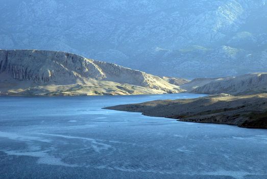 View on the island of Pag in Croatia