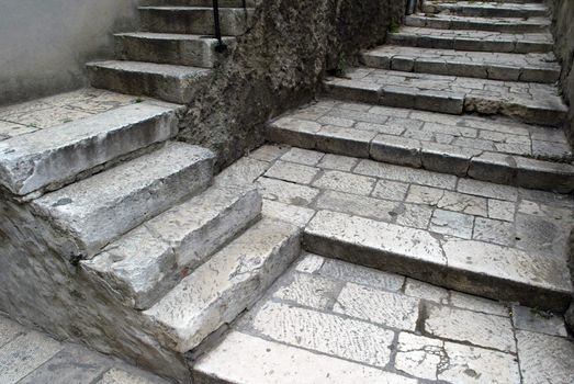 Stone stairs in Sibenik, Croatia