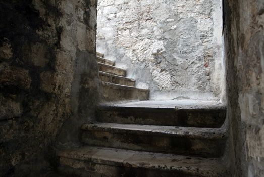 Stone stairs in Sibenik, Croatia