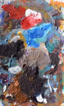 painters palette various colours background and texture