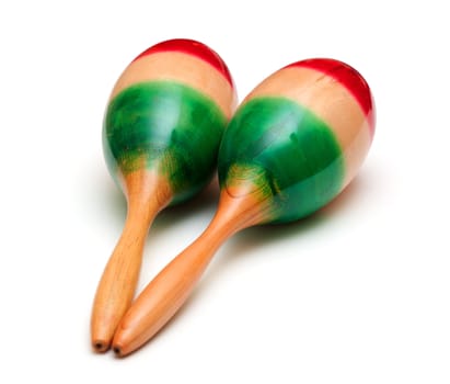 photo of maracas on white background