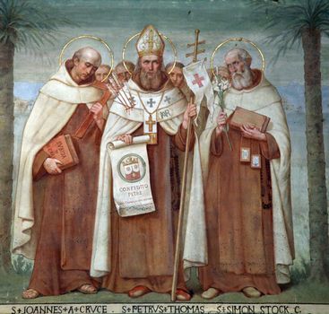 Saint John of the Cross, Peter Thomas and Simon Stock, Carmelite Saints, The Church Stella Maris, Haifa, Israel