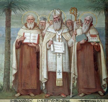 Saint Brocardus, Albert of Jerusalem and Berthold, Carmelite Saints, The Church Stella Maris, Haifa, Israel