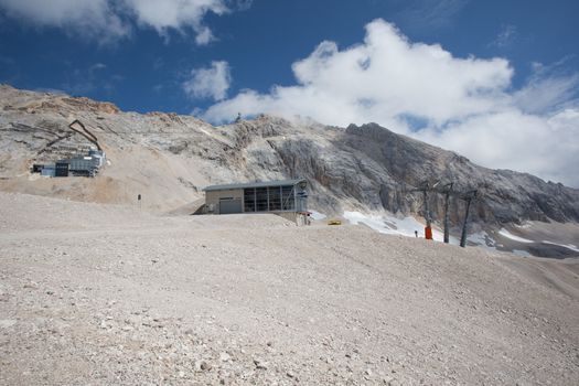 Zugspitze in Garmisch-Partenkirchen, Germany's highest mountain. One can take the cable car up to the top which is about 300 meters above sea level.