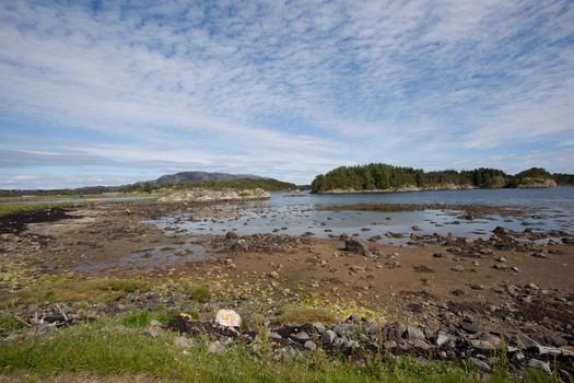 shoreline of an island outside Bergen city, Norway