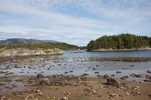 shoreline of an island outside Bergen city, Norway