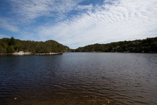 shoreline of an island outside Bergen city, Norway