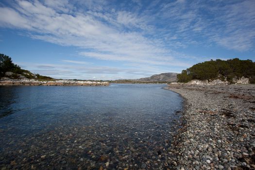 shoreline of an island outside Bergen city, Norway