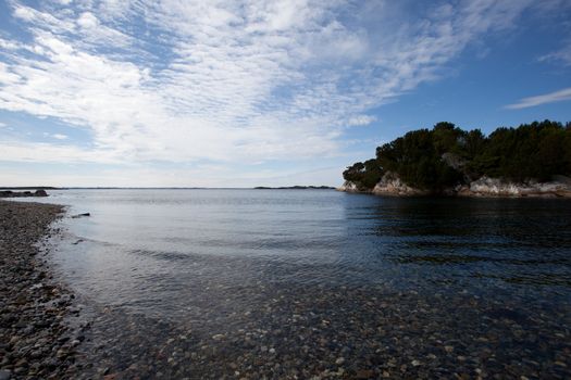 shoreline of an island outside Bergen city, Norway