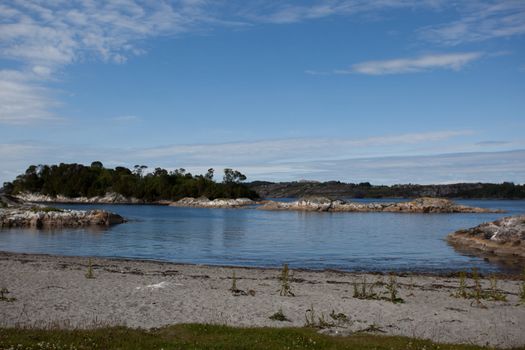 shoreline of an island outside Bergen city, Norway