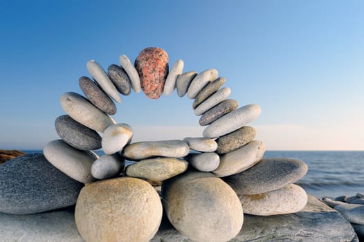 Crookedness of the pebbles on the seashore