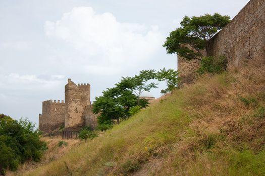 old stone medieval fortress in the Crimea