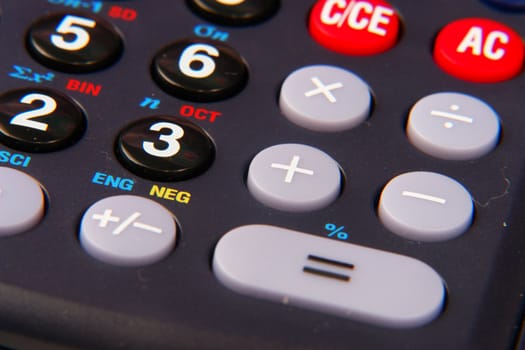 detail of a pocket calculator