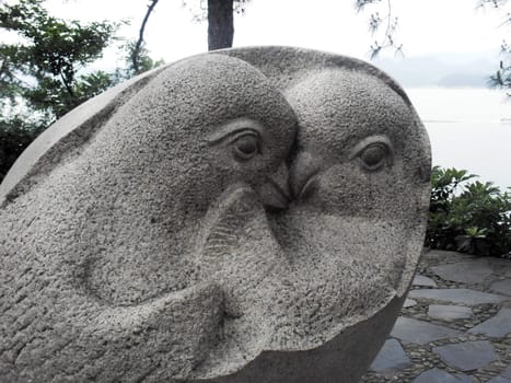 two birds in an egg