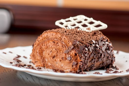 fresh baked cupcake on a wooden table