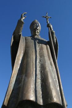 Pope John Paul II statue in Marija Bistrica , Croatia