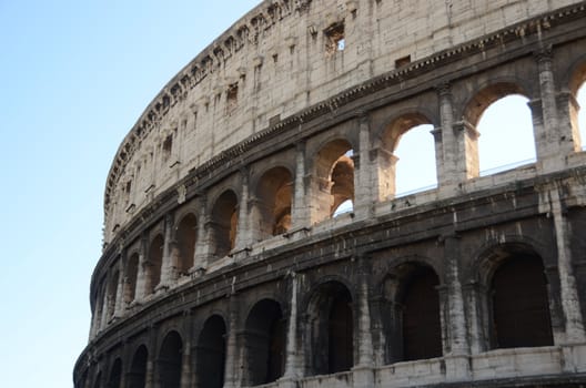 close up of the colosseum