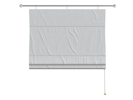 Roman curtain isolated on white background