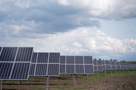 solar collector energy plant outside against sky