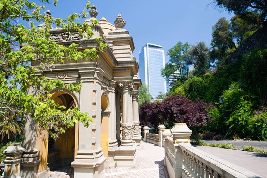 On the hill of Santa Lucia in Santiago, Chile