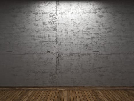 old concrete wall made in 3D graphics