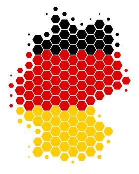 Map and flag of Germany