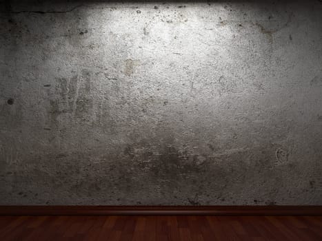 old concrete wall made in 3D graphics