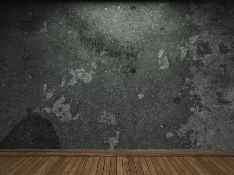 old concrete wall made in 3D graphics