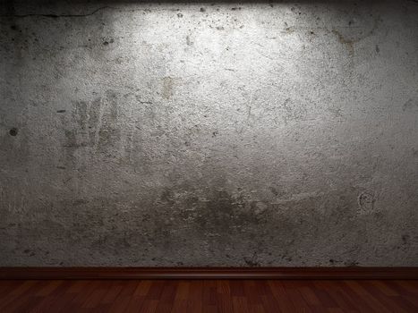 old concrete wall made in 3D graphics