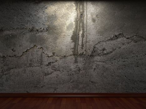 old concrete wall made in 3D graphics