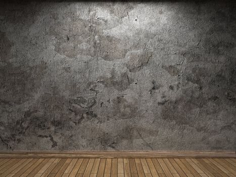 old concrete wall made in 3D graphics